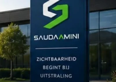 Reclamezuil bij de entree